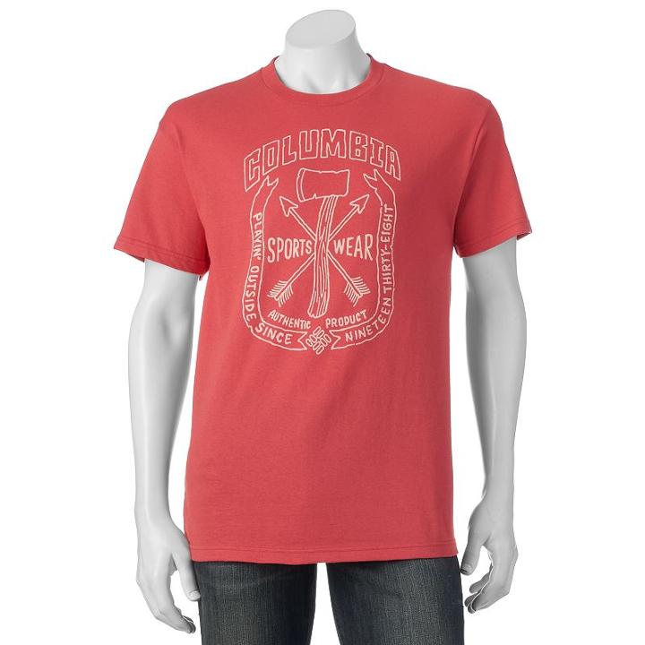 Men's Columbia Wood Axe Tee, Size: Xl, Light Pink