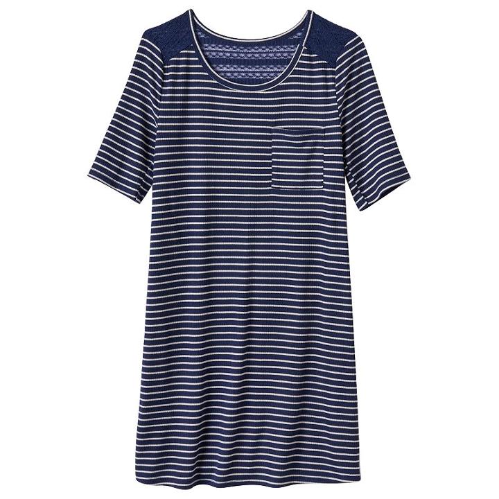 Girls Plus Size Mudd&reg; Crochet Swing T-shirt Dress, Girl's, Size: 16 1/2, Blue