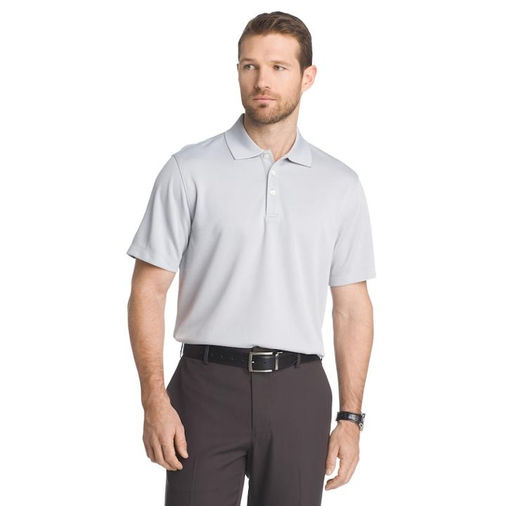 Men's Van Heusen Air Classic-fit Performance Polo, Size: Small, Light Grey