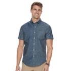 Men's Sonoma Goods For Life&trade; Slim-fit Poplin Button-down Shirt, Size: Xxl, Dark Blue