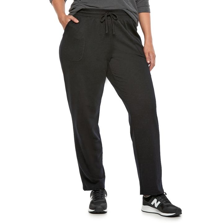 Plus Size Sonoma Goods For Life&trade; Drawstring Lounge Pants, Women's, Size: 3x Long, Black