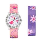 Red Balloon Kids' Time Teacher Watch & Interchangeable Floral Band Set, Girl's, Multicolor
