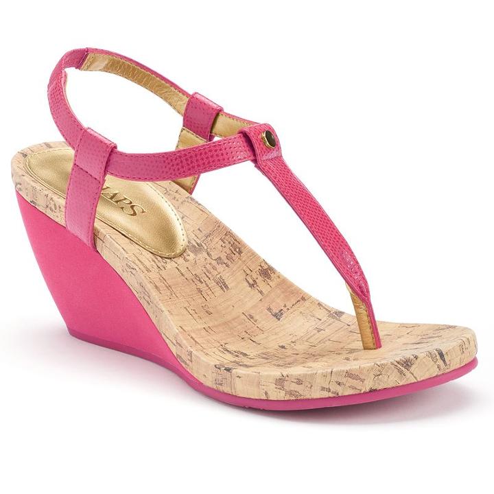Chaps Raevyn Women's Slip-on Wedge Sandals, Size: 6.5 B, Pink