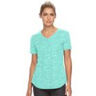 Women's Tek Gear&reg; Easy Burnout V-neck Yoga Tee, Size: Small, Med Green