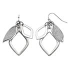 Glittery Marquise Cluster Nickel Free Drop Earrings, Women's, Silver