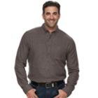 Big & Tall Croft & Barrow&reg; Regular-fit Flannel Woven Button-down Shirt, Men's, Size: Xxl Tall, Dark Beige