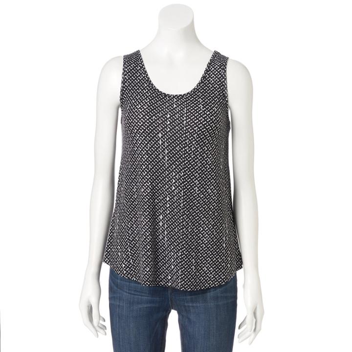 Women's Apt. 9&reg; Crisscross Tank, Size: Small, Black