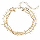 Beaded Multi Strand Choker Necklace, Women's, White