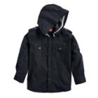 Boys 8-20 French Toast Hooded Button-down Shirt, Size: Small, Black