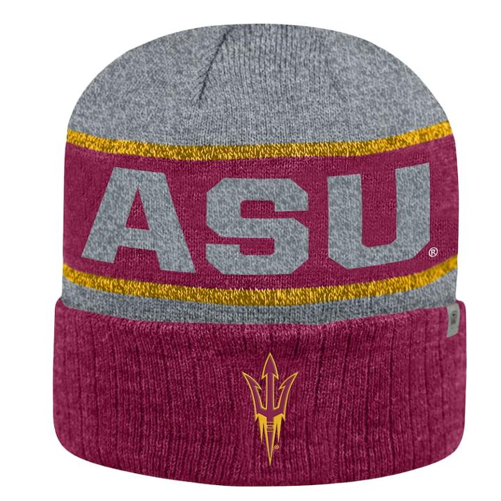 Adult Top Of The World Arizona State Sun Devils Below Zero Ii Beanie, Adult Unisex, Dark Red
