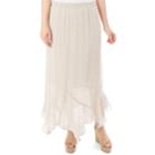 Women's Apt. 9&reg; Gauzy Handkerchief Hem Maxi Skirt, Size: Large, Lt Beige