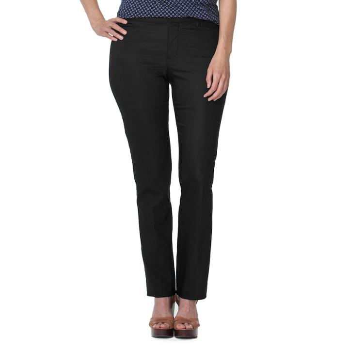 Plus Size Chaps Solid Skinny Pants, Women's, Size: 16 W, Black