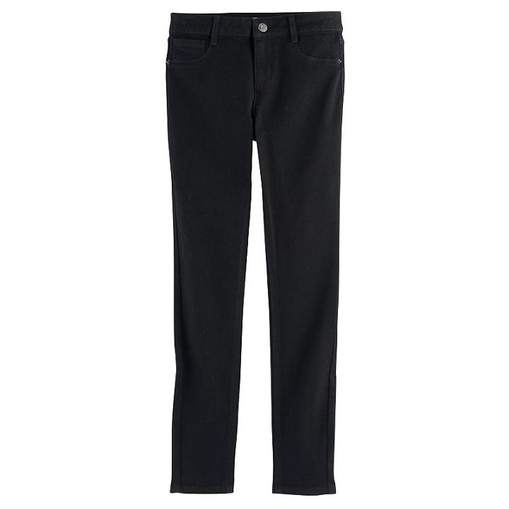 Girls 7-16 Mudd&reg; High-rise Stretchy Jeggings, Size: 12, Black