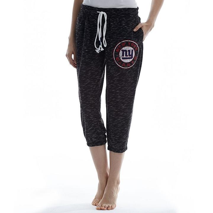 Women's Concepts Sport New York Giants Backboard Capri Pants, Size: Xxl, Grey (charcoal)