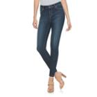 Women's Jennifer Lopez High-rise Skinny Jeans, Size: 10 Avg/reg, Dark Blue