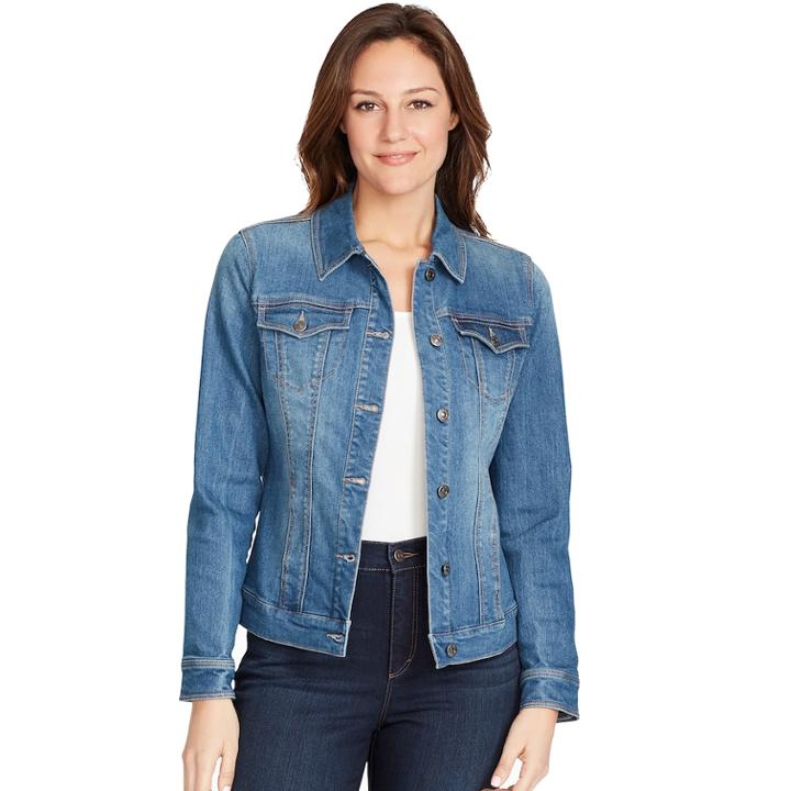 Women's Gloria Vanderbilt Ellie Jean Jacket, Size: Xl, Blue