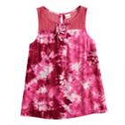 Girls 7-16 Mudd&reg; Lace-up Crochet Tank, Size: 14, Med Red