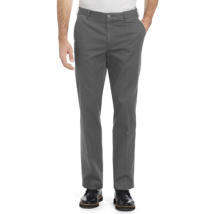 Men's Van Heusen Air Chino Straight-fit Dress Pants, Size: 38x29, Grey (charcoal)