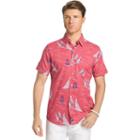 Men's Izod Classic-fit Chambray Woven Button-down Shirt, Size: Xl, Red Other