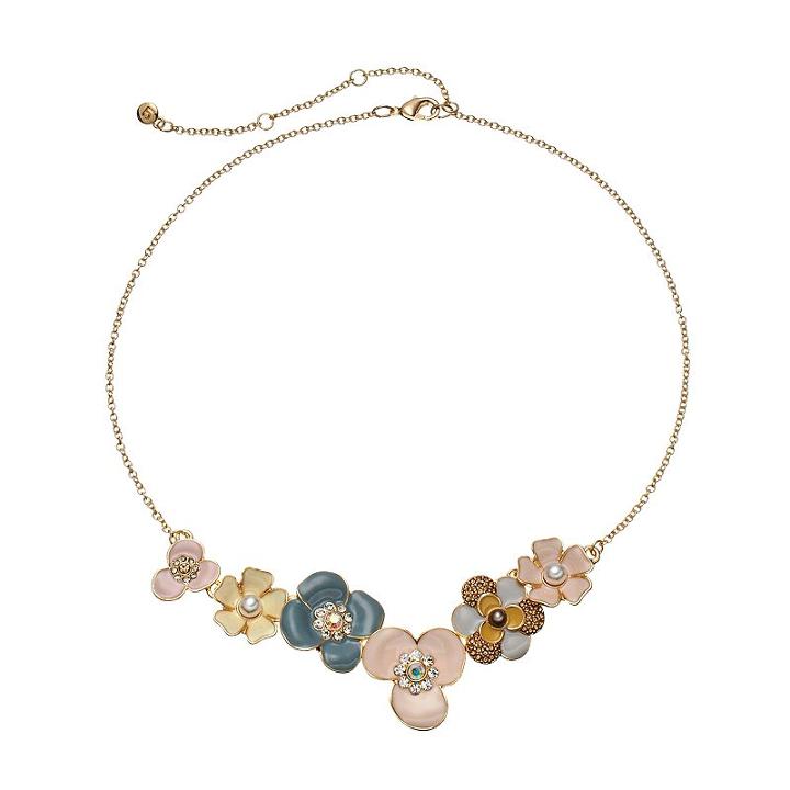 Lc Lauren Conrad Flower Necklace, Women's, Gold