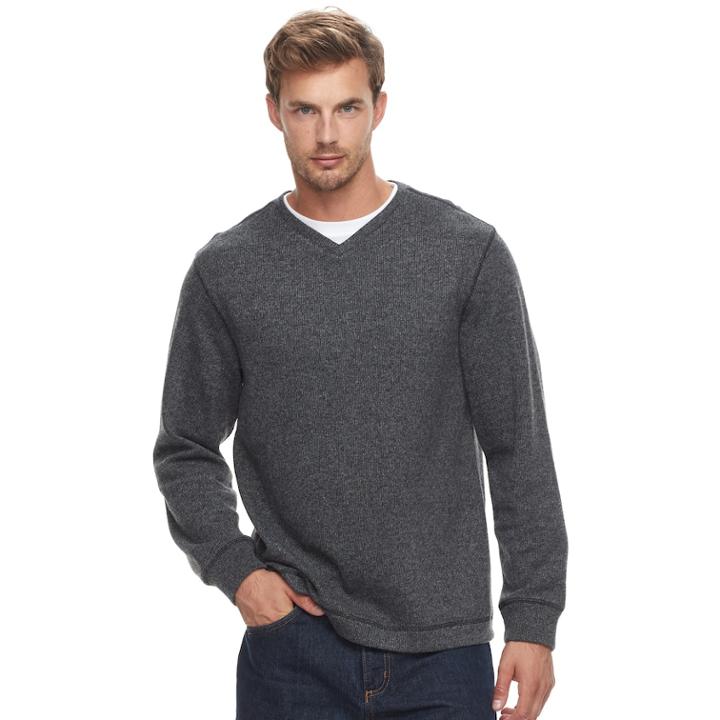 Men's Method Classic-fit Mock-layered Tee, Size: Xl, Black