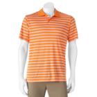 Men's Columbia Omni-wick Striped Oak View Polo, Size: Xl, Orange