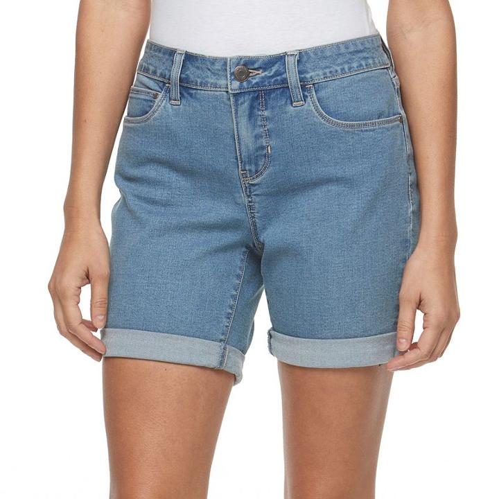 Petite Croft & Barrow&reg; Jean Shorts, Women's, Size: 10 Petite, Blue Other