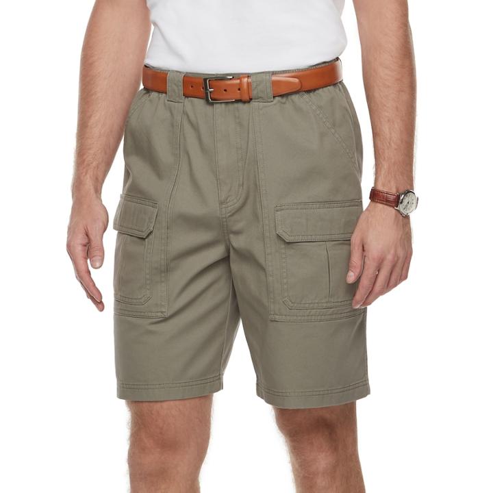 Men's Croft & Barrow&reg; Classic-fit Side-elastic 9.5-inch Cargo Shorts, Size: 44, Lt Green