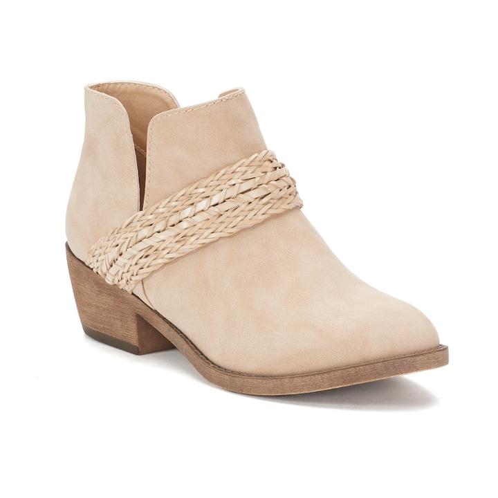So&reg; Mahogany Women's Ankle Boots, Size: Medium (7.5), Nude