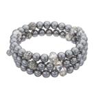 Simply Vera Vera Wang Fireball Simulated Pearl Coil Bracelet, Women's, Light Grey
