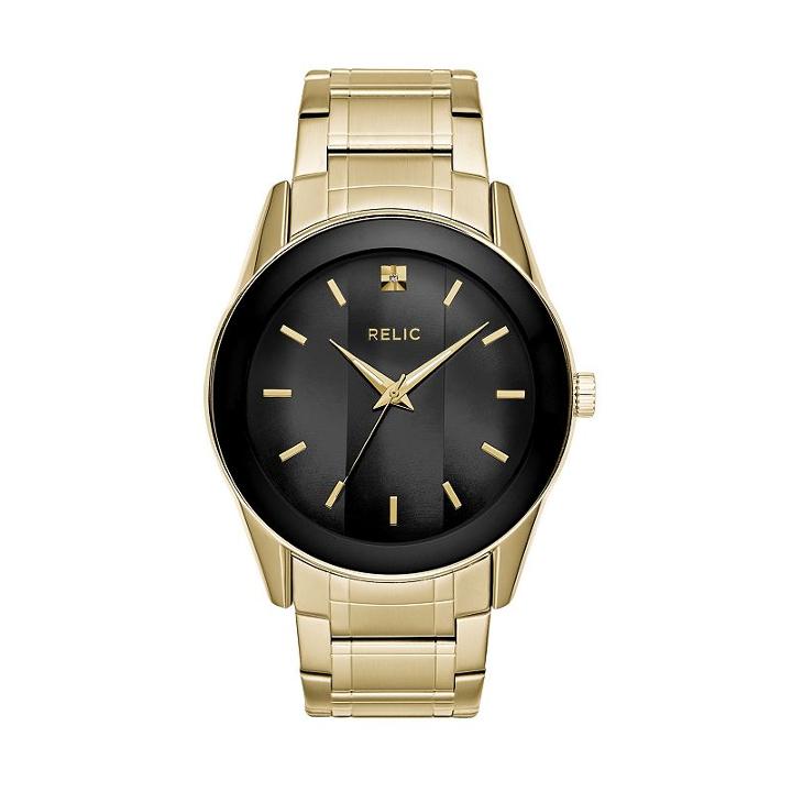 Relic Men's Rylan Diamond Stainless Steel Watch, Yellow