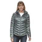 Women's Tek Gear Hooded Puffer Jacket, Size: Large, Med Green