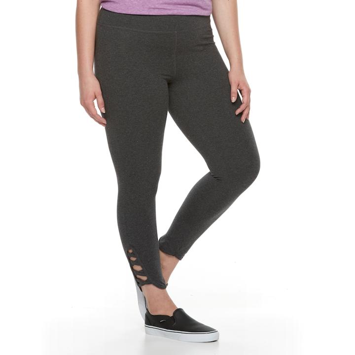 Plus Size French Laundry Crisscross Leggings, Women's, Size: 1xl, Dark Grey