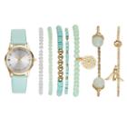 Women's Watch & Bracelet Set, Size: Small, Green