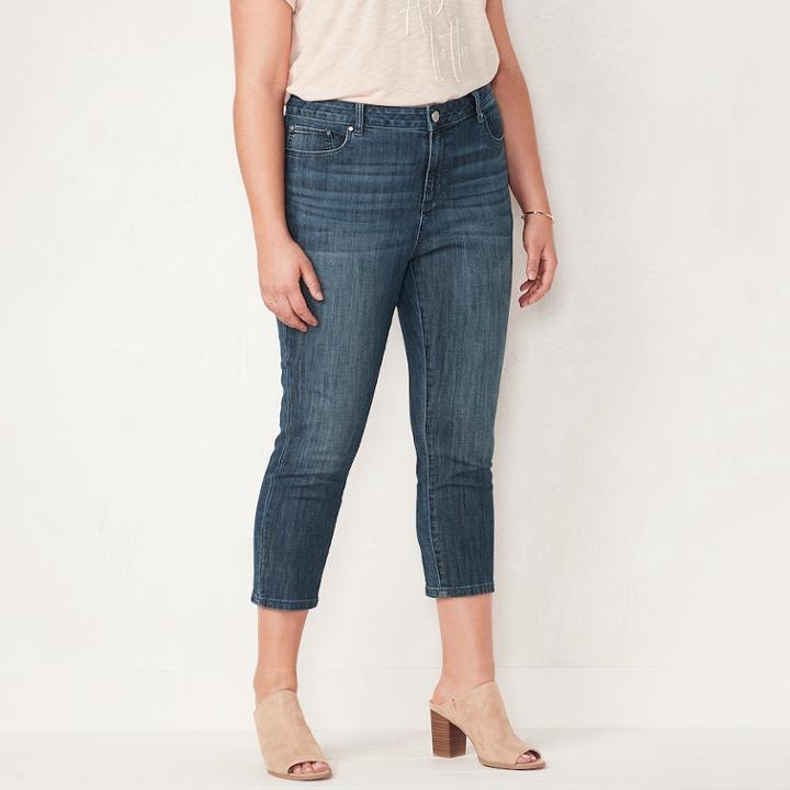 Plus Size Lc Lauren Conrad Capri Skinny Jeans, Women's, Size: 16 W, Med Blue