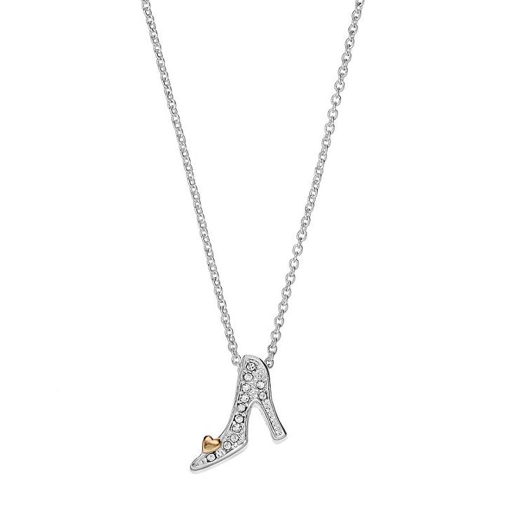 Disney's Cinderella Crystal Slipper Pendant Necklace, Women's, Grey