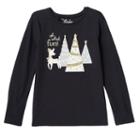 Girls 4-10 Jumping Beans&reg; Christmas Graphic Tee, Girl's, Size: 8, Black