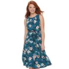 Women's Elle&trade; Fit & Flare Midi Dress, Size: 6, Dark Blue