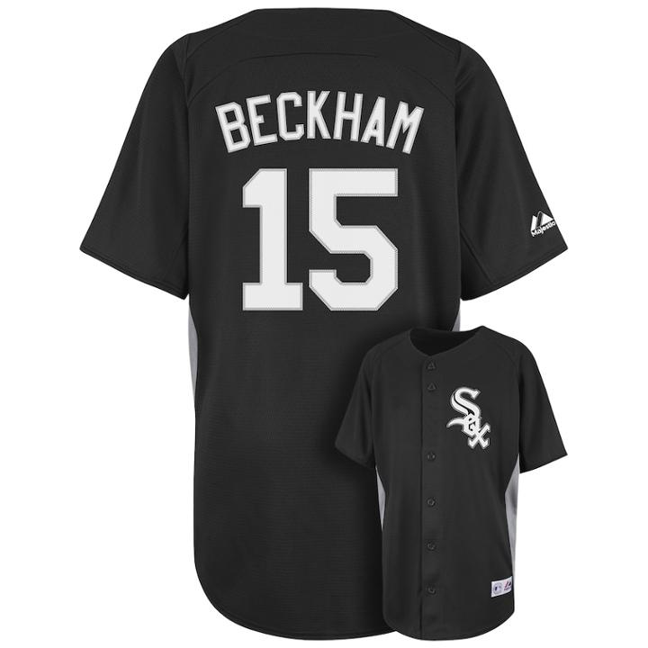 Majestic Chicago White Sox Gordon Beckham Jersey - Boys' 8-20, Size: Small, Black