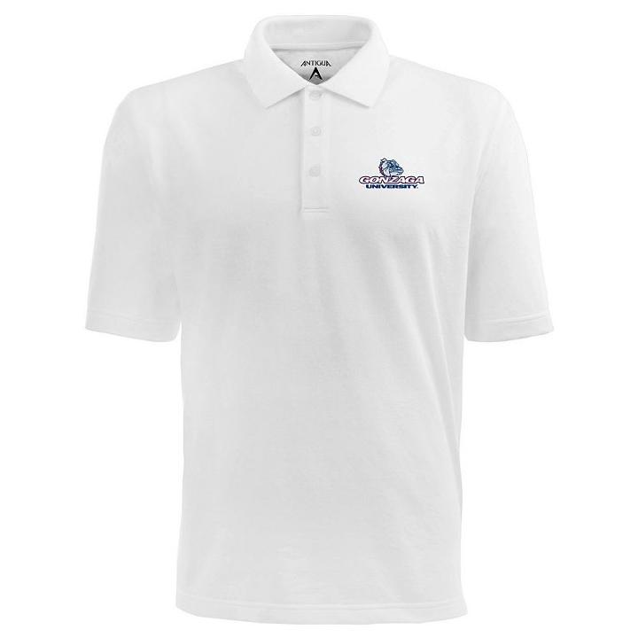 Men's Gonzaga Bulldogs Pique Xtra Lite Polo, Size: Large, White