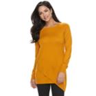 Women's Apt. 9&reg; Asymmetrical Tunic Sweater, Size: Xs, Drk Orange