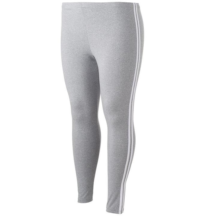 Juniors' Plus Size So&reg; Side Stripe Gray Leggings, Teens, Size: 2xl, Med Grey