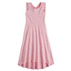 Girls 4-10 Jumping Beans&reg; Print Racerback Maxi Dress, Size: 8, Brt Pink