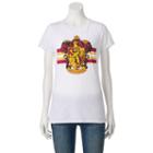 Juniors' Harry Potter Gryffindor Crest Graphic Tee, Girl's, Size: Large, White