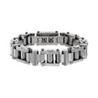 Brooklyn Exchange Stainless Steel H-link Bracelet - Men, Size: 8.5, Grey