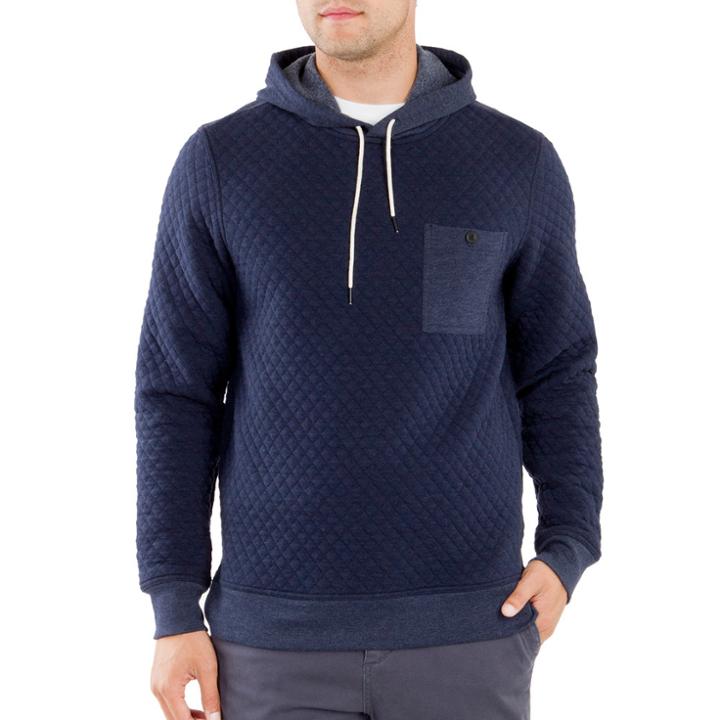 Men's Unionbay Quilted Pull-over Hoodie, Size: Medium, Brt Orange