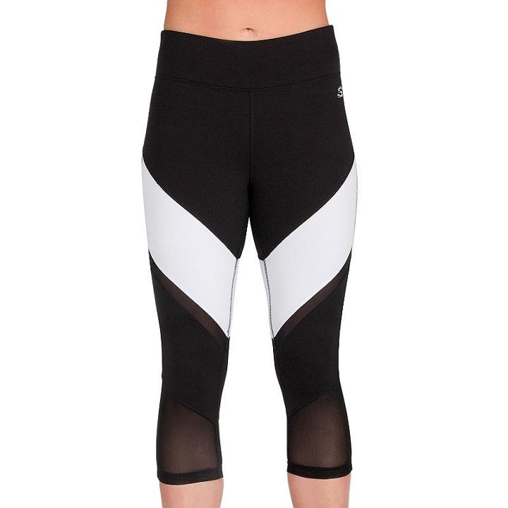 Women's Skechers Tempo Capri Leggings, Size: Medium, Black