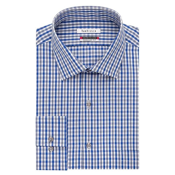 Big & Tall Van Heusen Flex-collar Dress Shirt, Men's, Size: 19 37/8t, Blue
