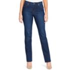 Petite Gloria Vanderbilt Rail Straight-leg Mid-rise Jeans, Women's, Size: 16p-short, Blue