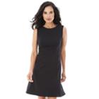 Women's Ab Studio Solid A-line Dress, Size: 8, Black